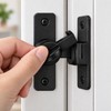 4-Piece Door Latch Set with Screws – 90-Degree Sliding Hook