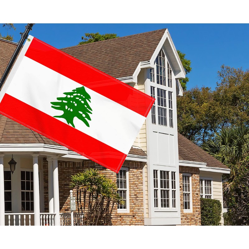 3×5 FT Lebanon Flag, Large 100D Lebanese National Outdoor Banner,Doube