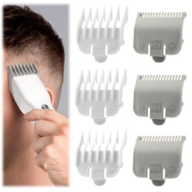 6PCS 1/2 Guard Compatible with Wahl Clipper Guards Set Hair Clipper Trimmer Guards #1/2-1/16" (1.5 mm) #1-1/2-3/16" (4.5 mm) Compatible with Wahl #3354-100 Fits Most Size Clippers Guide Combs (Grey)