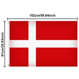 Denmark Flag,Demark Flag 3x5,Heavy Duty Denmark 3x5 Flag Outdoor,Nylon Denmark Flag Double Sided,Denmark Flag with Brass Grommets,Durable Denmark Flag for Outside