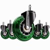 HOSALI Office Rubber Chair Wheels Replacement, 3 Inch Heavy-Duty Computer