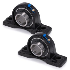 XIKE 2 Pcs UCP208 Bore 40mm Pillow Block Mounted Ball Bearings, Solid Cast Iron Base and Self Aligning Chrome Steel Sealed Bearings.