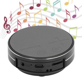 Bone Conduction Speaker, Aluminum Alloy Stereo Case Waterproof Bone Conduction Speaker, Stable for Outdoor Travel (Black)