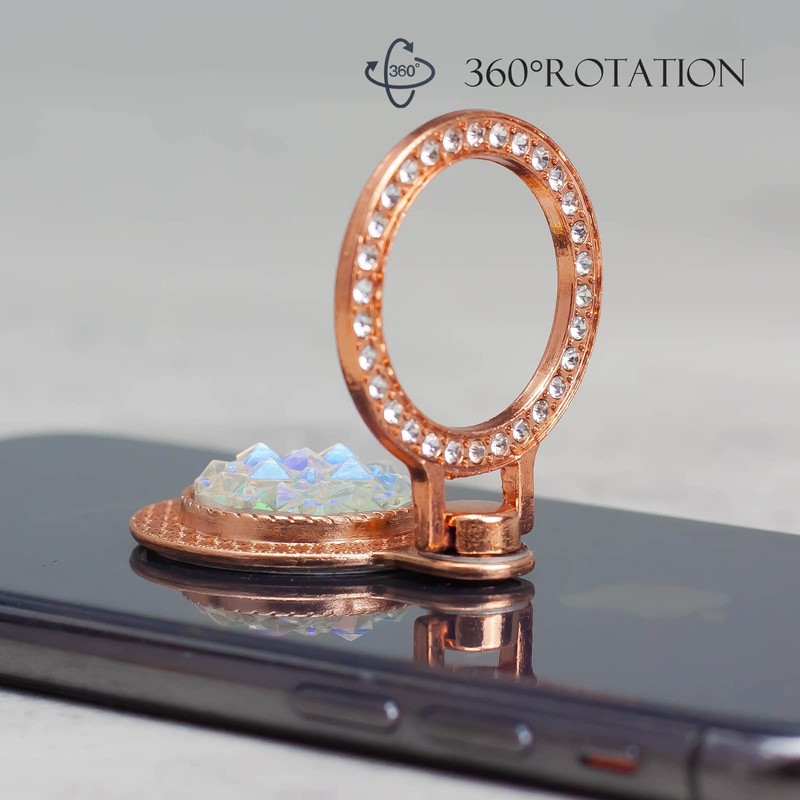 [2 Packs] Gemstones Glitter Bling Bling Phone Ring Holder, Sparkle