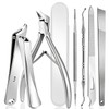 Ingrown Toenail Removal Kit, Precision Series 6-Piece Stainless Steel Ingrown