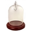 3 x 4 Pocket Watch Glass Display Dome Cloche, Silver