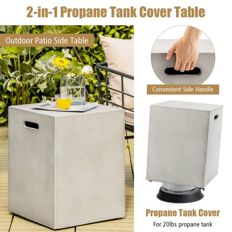 ORALNER 16" Propane Tank Cover, Square Tank Container Standard 20