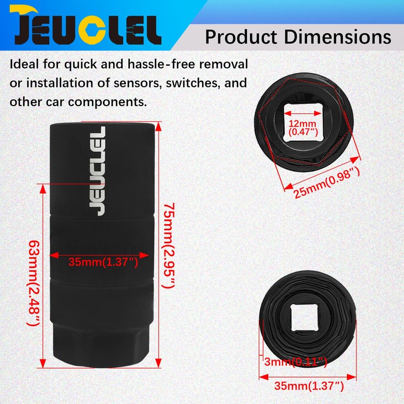 JEUCLEL Oil Pressure Sensor Switch Socket, Special Size 1-1/16 Inch,