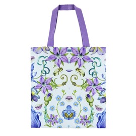 Arkefi Canvas Tote Bag for Women Reusable Tote Shoulder Bag with Floral Pattern Grocery Bags for Shopping, Vacation, Gym