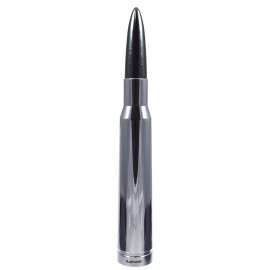 Unbranded Anti-Theft Chrome 50 Caliber Gunmetal Bullet Stubby Antenna For Frontier Titan