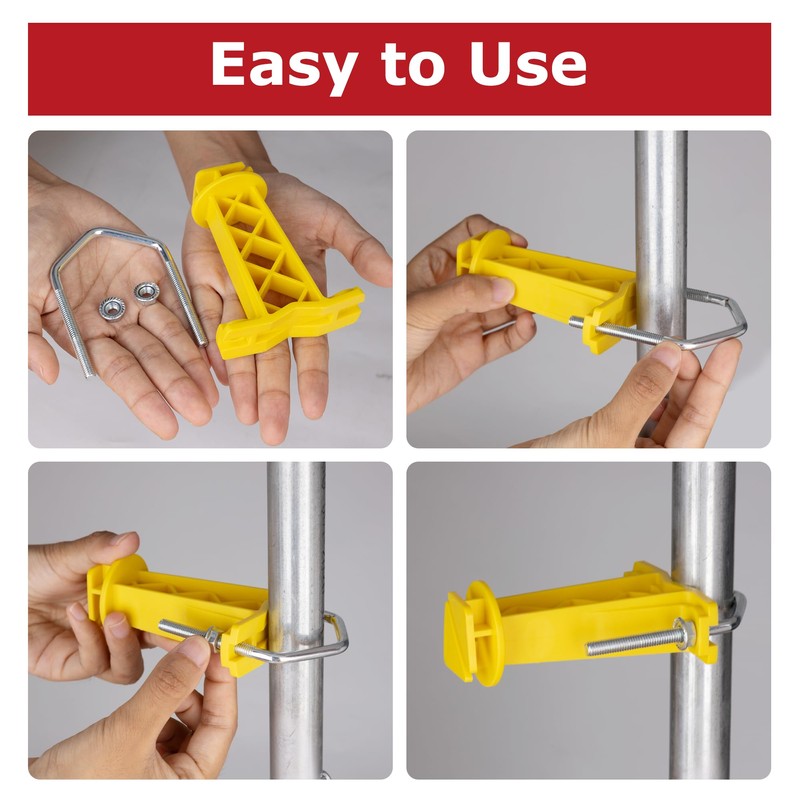 25 Pcs Tube Post Insulator, Electric Chain Link Fence, Extender