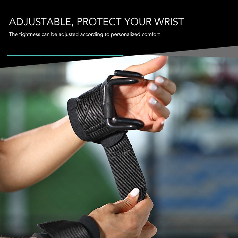 2pcs Wrist Rod Hook Straps Nylon Steel Adjustable Wrist Support