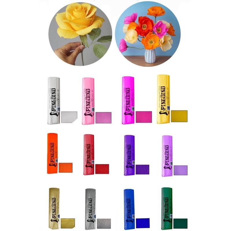 Papel Crepe Pingüino:_Gold Metallic