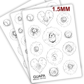 3PCS 3D Silicone Areola Tattoo Practice Pads – 1.5mm Thick Realistic Tattoo Nipple Training Tool for Areola Temporary Tattoo Training (3PCS White Pad)