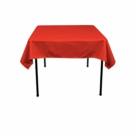 KS Linens Polyester Square Tablecloth 24"x24" (Red)
