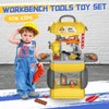 KIDBOT 39PCS Workbench Tool Table, Pretend Tool Bench Set Portable,