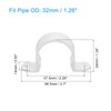 sourcing map 6Pcs PVC Pipe Straps, 32mm(1-1/4") Plastic Conduit Strap