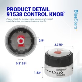 BlueStars [Updated] 91538 Lighted Control Knobs Assembly - Pack of 2 Grill Knobs for Weber Summit 400/600 Grills Manufactured in 2012 Years and Later - Fit E-470/670 S-460/470/660/670 and More