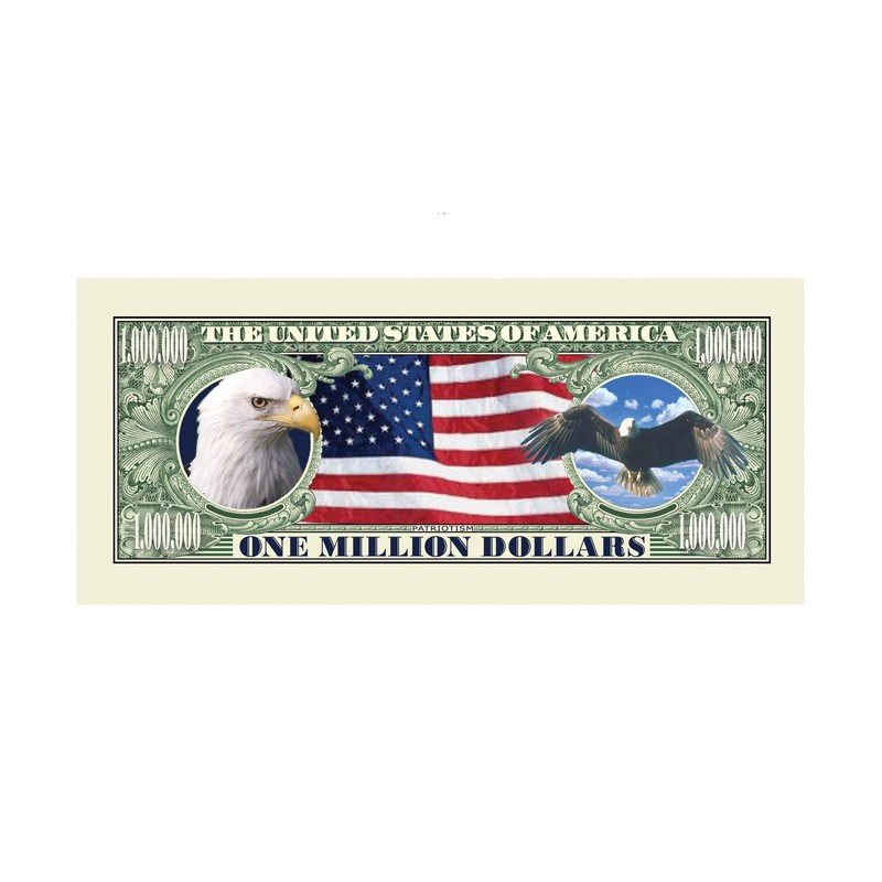 American Eagle "Pride" Million Dollar Bill With Bill Protector -