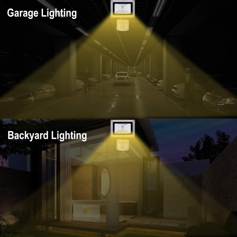 Z Motion Sensor Flood Lights Outdoor,10W Induction LED Lamp, IP65