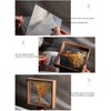 JOSON Wooden Dried Flower Photo Frame Dried Flower Display Stand