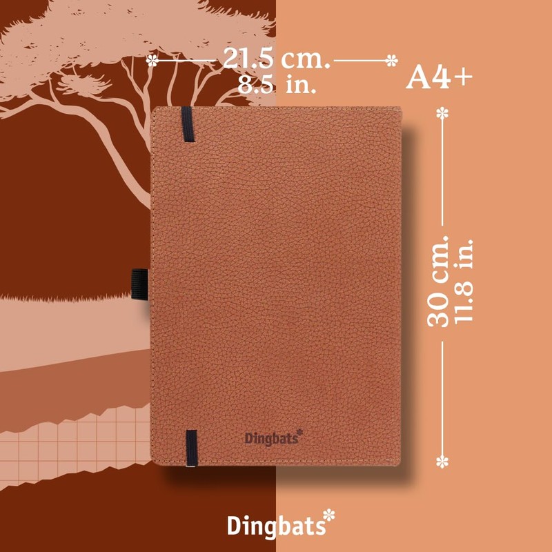 Dingbats* - Wildlife Lined Extra Large A4 Notebook - PU