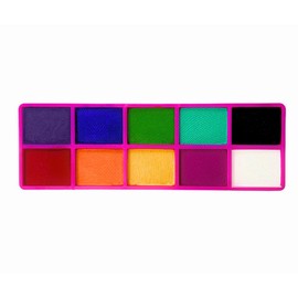 Colibrix Kitcito Mate, Pintura Facial Base Agua, 10 Colores, 60g, para Maquillaje Artístico, Día de Muertos, Halloween