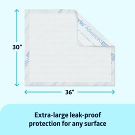 Medline Ultrasorbs Bed Pads Disposable Adult, Advanced Premium Ultra Thick, 30x36, 5 Count, Chucks Pads Disposable Adult, Heavy Duty Chux Pads, for Incontinence, Full Body Coverage