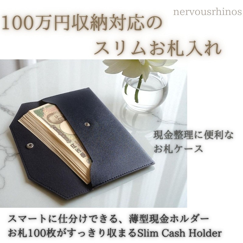 nervousrhinos Bill Holder, Dedicated Slim Bill Case, Holds 100 New