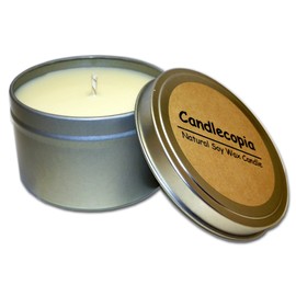 Candlecopia Frankincense & Myrrh Strongly Scented Hand Poured Vegan Travel Tin Candle, 8 Ounce Tin