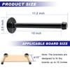 6 Pack Pipe Shelf Brackets 10 Inch, Industrial Iron Pipe