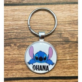 Key Chain Ohana Stitch Love Aloha Hawaii Hawaiian Family Mahalo World Land RTS