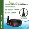 Alpine Corporation - Eco-Sphere 1400GPH Energy-Saving Pond Pump with 33-ft