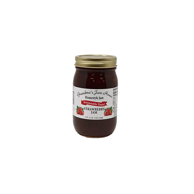 Homestyle Strawberry Jam - Grandma's Jam House - 16oz