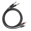 JORINDO Dual 6.35mm Male to Double RCA Male Cable Audio