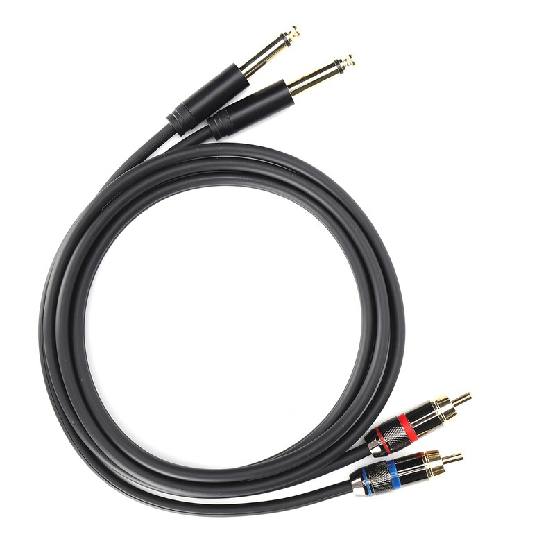 JORINDO Dual 6.35mm Male to Double RCA Male Cable Audio