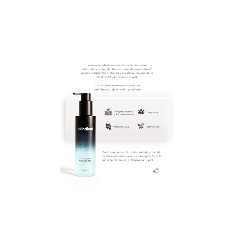 Skindion Gel Hidratante Facial con Ácido Hialurónico y Colágeno Conductor