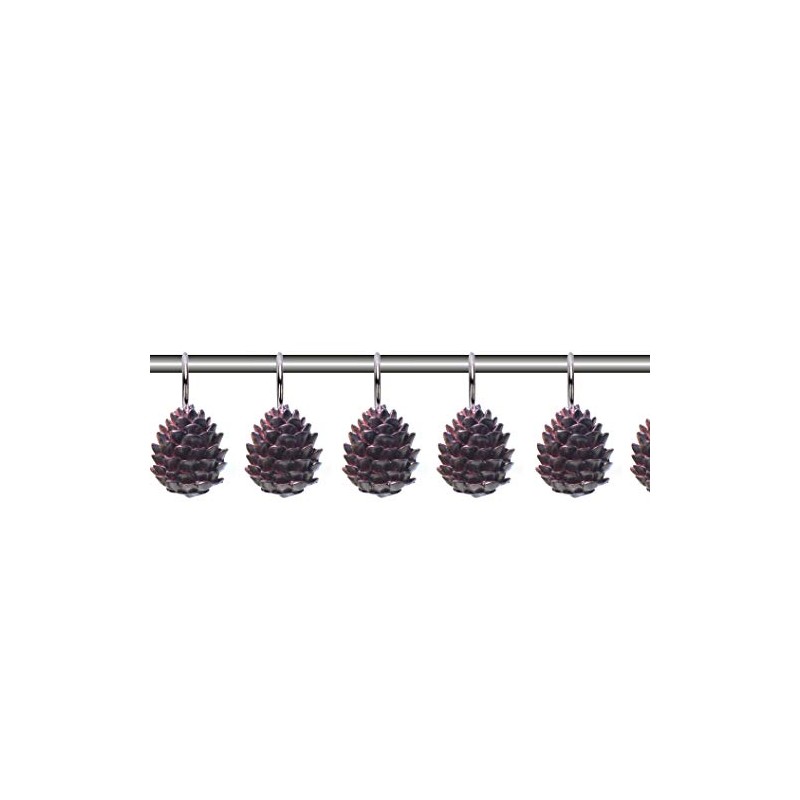 Interior Trends 12 Piece Set of Decorative Shower Curtain Hooks