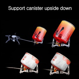 Techigher Universal Gas Canister Stand Foldable Metal Tank Stove Base Holder Tripod Bracket For Outdoor Camping silver