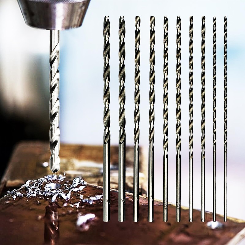10 Piece 150mm Extra Long High-Speed Steel Twist Drill Bit