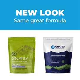 Gnarly Nutrition, Performance Greens Superfood Powder to Support Performance and Recovery, Blueberry Acai, 11.64 Oz (30 Servings)