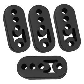 Alrens 4PCS Universal Exhaust Hanger, 4 Holes Adjustable Rubber Exhaust Hangers, High-Density Muffler Hanger Insulator Bracket Bushing Shock Absorbent for Car Truck SUV