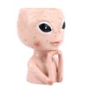 Head Planter Resin Unique Succulent Flower Pot Open Eyed Alien