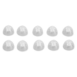 10pcs Sound Amplifier Closed Domes Single Layer Double Hole Silicone Replacement Ear Plug Tips Domes M 10mm / 0.39in