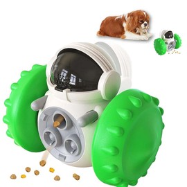 Roger Pet! Dog Treat Toy for Small Dogs, Food Dispenser Toy, Interactive Dog Toy, Cat Slow Feeder Toy, Treat Dispenser for Dog IQ Training, Durable and Suitable for Dogs and Cats. (Green)
