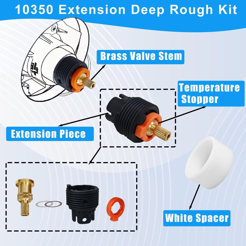 10350-NA Deep Rough Kit, 3/4" Depth Shower Valve Extension for