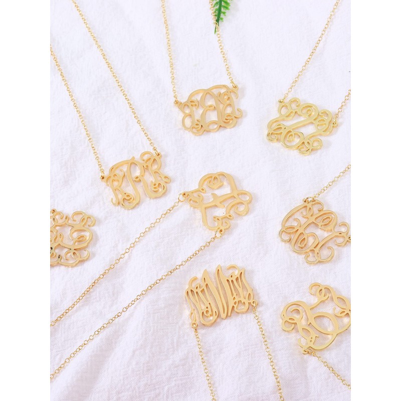 YANCHUN Initial Necklaces for Women Letter Necklace Gold a Initial