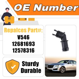Positive Crankcase Ventilation PCV Valve Fitting V546 Compatible with Chevy Camaro Equinox Malibu Impala Traverse GMC Acadia Terrain Buick Enclave LaCrosse, Replaces# 12578316 12681693