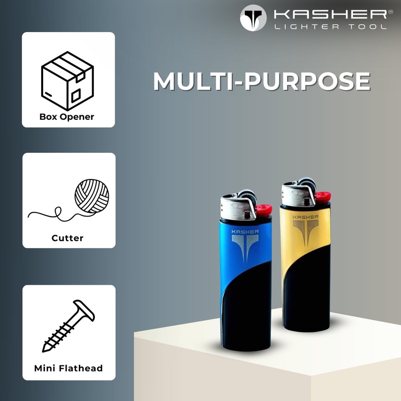 Kasher Classic Lighter Tool 2, 4, 8 Pack (with Lighter,