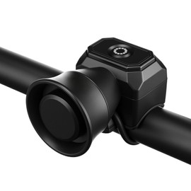 Tallew Electric Bike Horn 120 Db Loud Bike Horn, Bikebell with 3v Button Battery, Easy Installation, Suitable for Mountain Bikes, Electric Bikes, Scooter, Adult Use